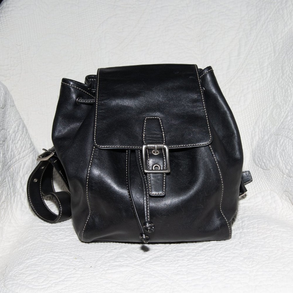 COACH Vintage 9569 Black Leather Backpack